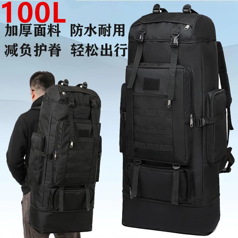 100L Super grande capacidade grande mochila à prova dwaterproof água grande mochila ao ar livre montanhismo viagem traba