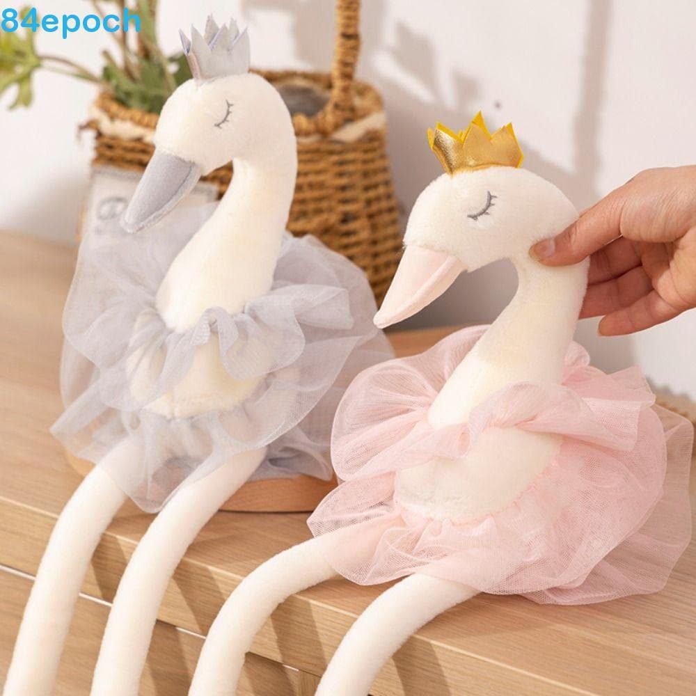 Boneca De Cisne Recheada BREPOCH , Travesseiro Macio , Saia De Cor Branca E Rosa , Brinquedo De Pelúcia , Lindo Animal