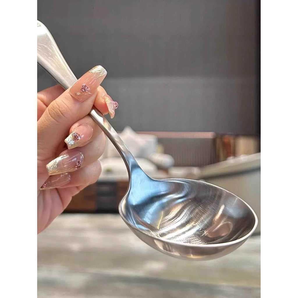Colher de arroz seco grande cabeça profunda beber sopa macarrão Congee colher de sopa comer sopa alça longa grande colhe