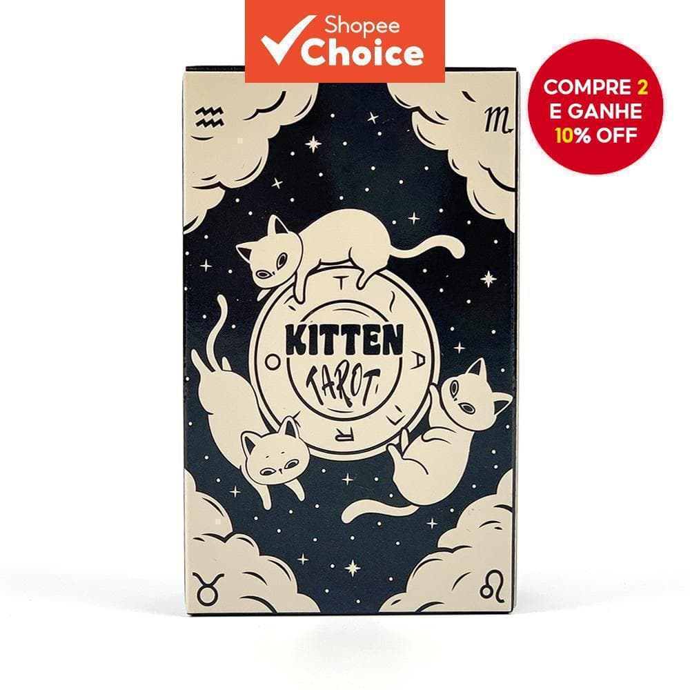 Baralho de Tarot de Gatinhos, Jogo de Cartas Oraculares, Adivinhação com Tarot, Baralho de Tarot com 78 Peças, Jogo de