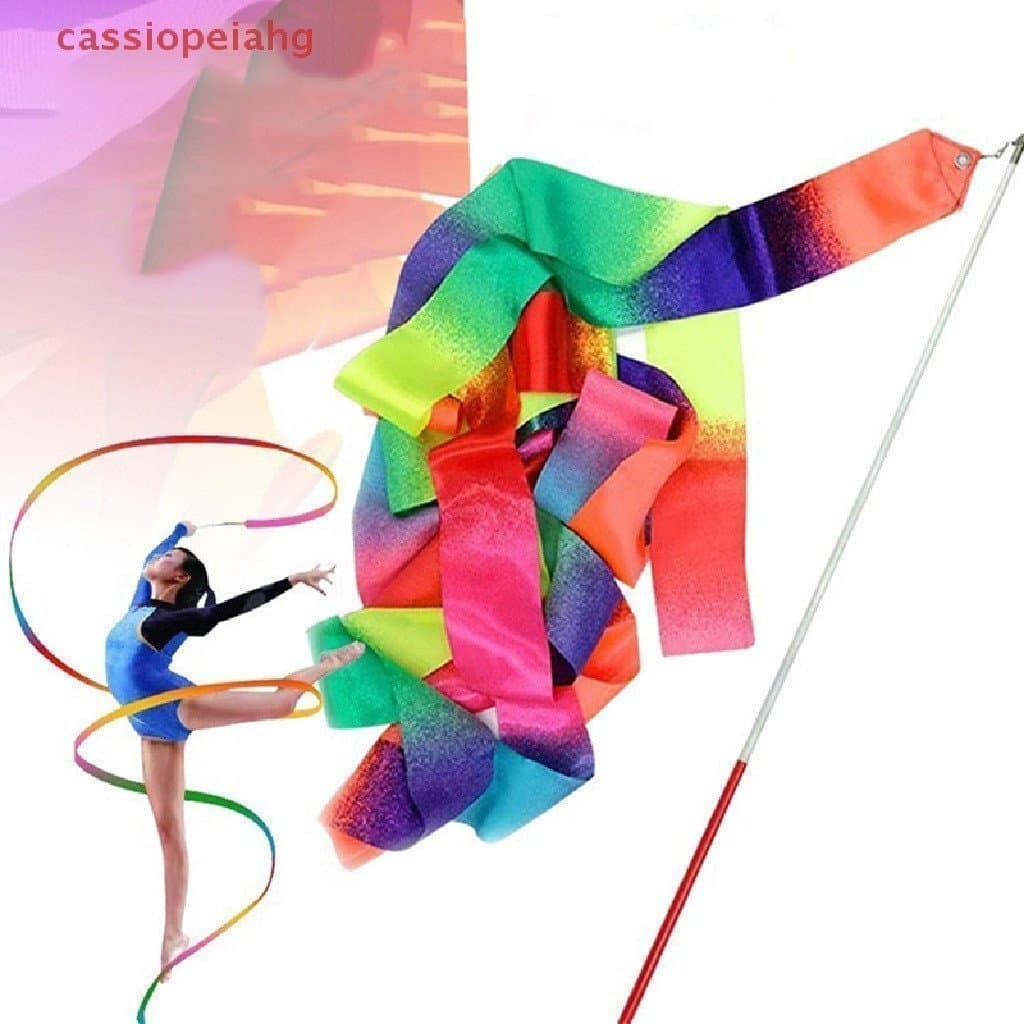 (cassiopeiahg) Fita de Ginástica Rítmica de 4m Equipamento de Dança de Ballet