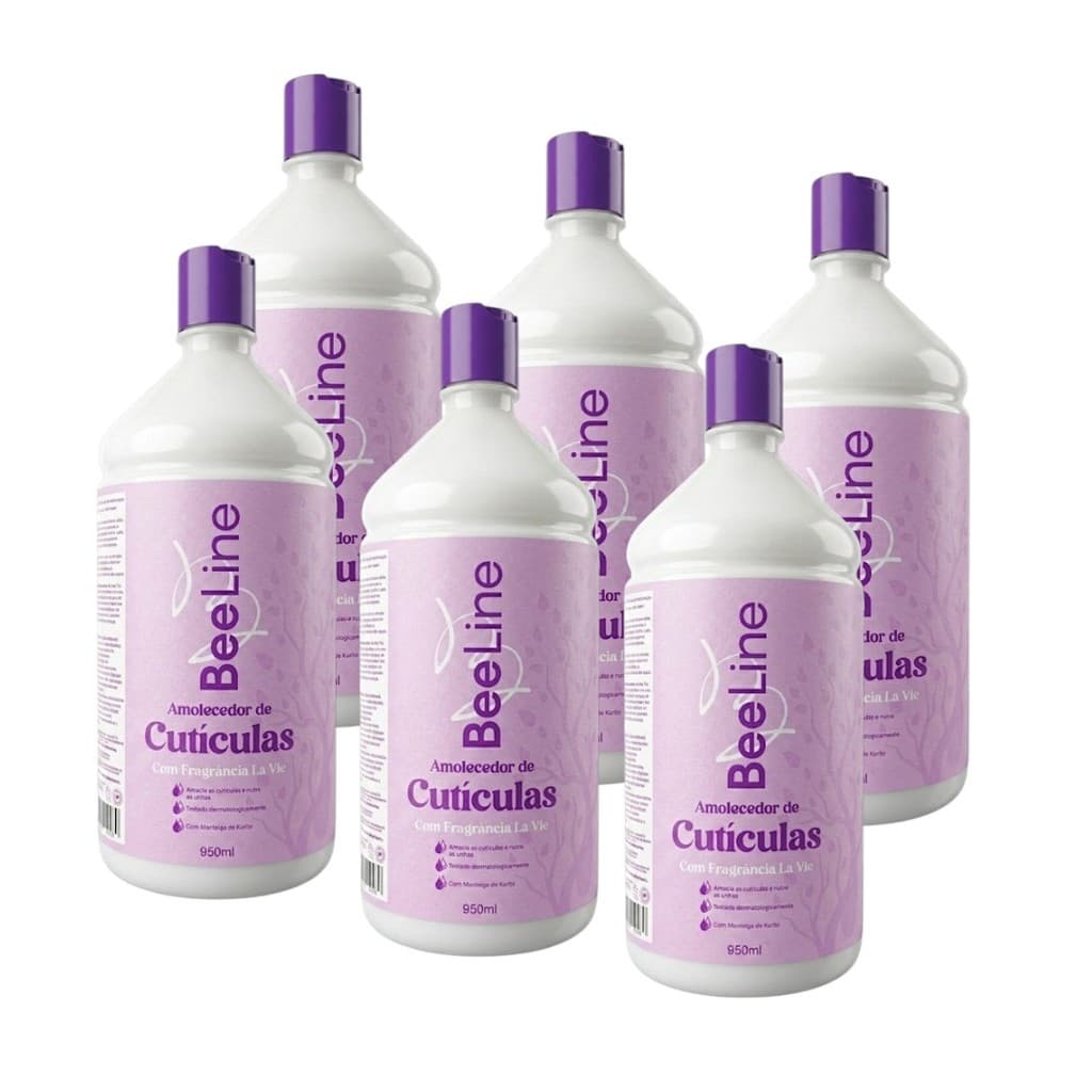 KIT Amolecedor de Cutículas Fragrância La Vie 950ml Bee Line (6 unidades)