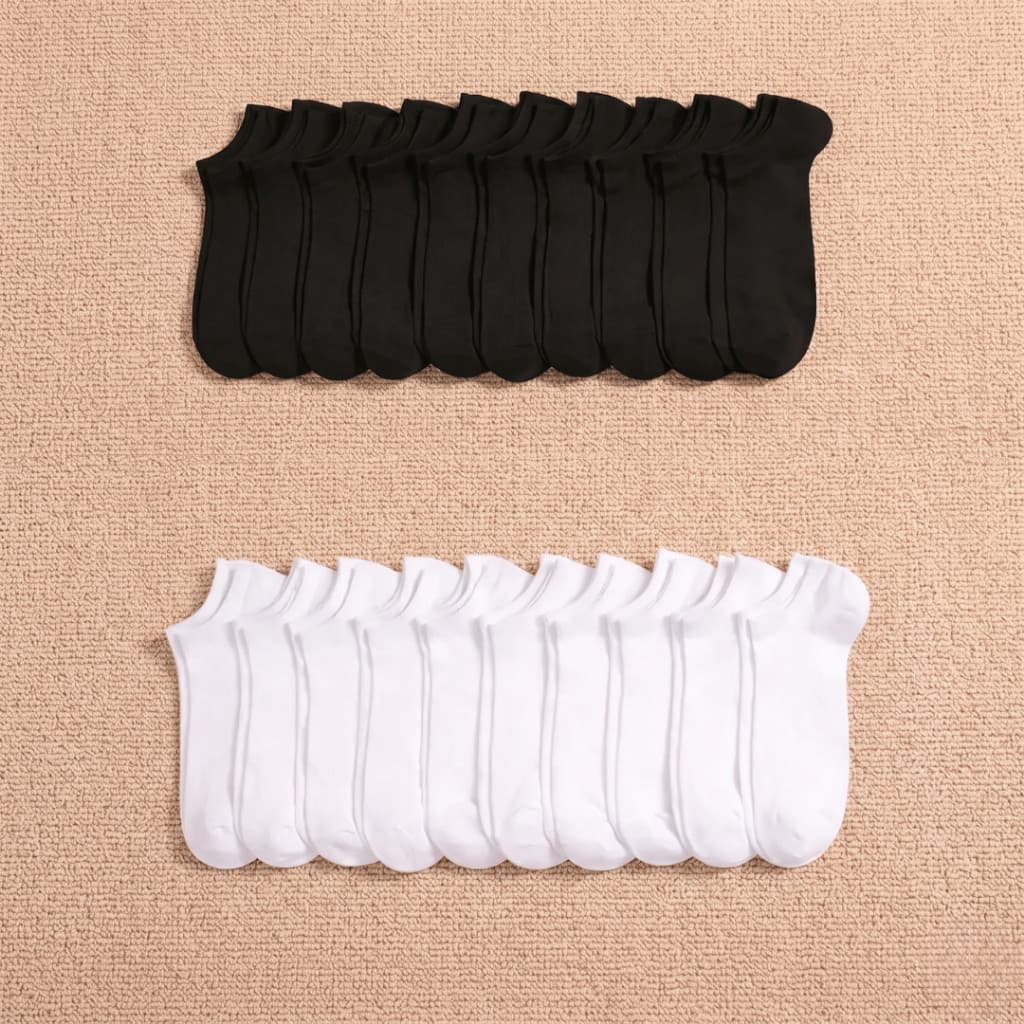 Kit 3-6-12-15-18-24 Pares de Meias Algodão Soquete Cano Curto Masculina Feminina Unissex