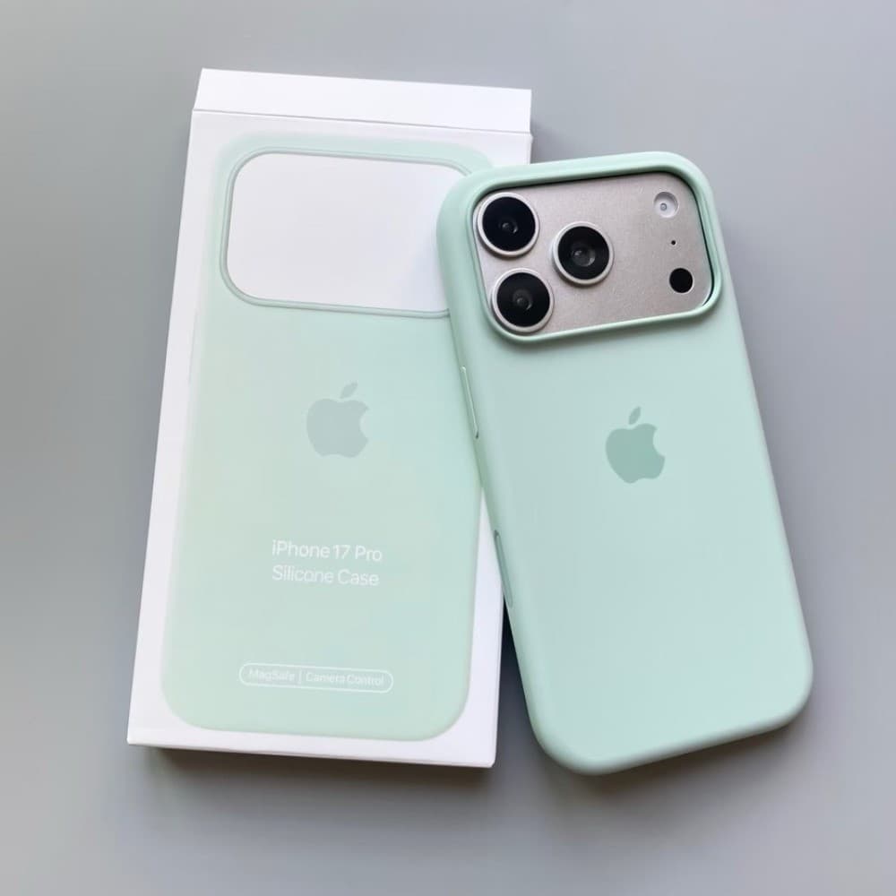 New Original Color Liquid Silicone Phone Case For iPhone 17 Pro Max Air | Strong Magnetic Button Cover