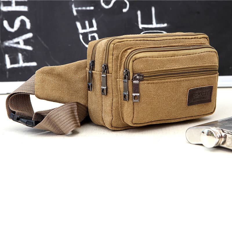 Novo grande capacidade Multi-camada saco de cintura masculino lona resistente ao desgaste ao ar livre saco de ferramenta