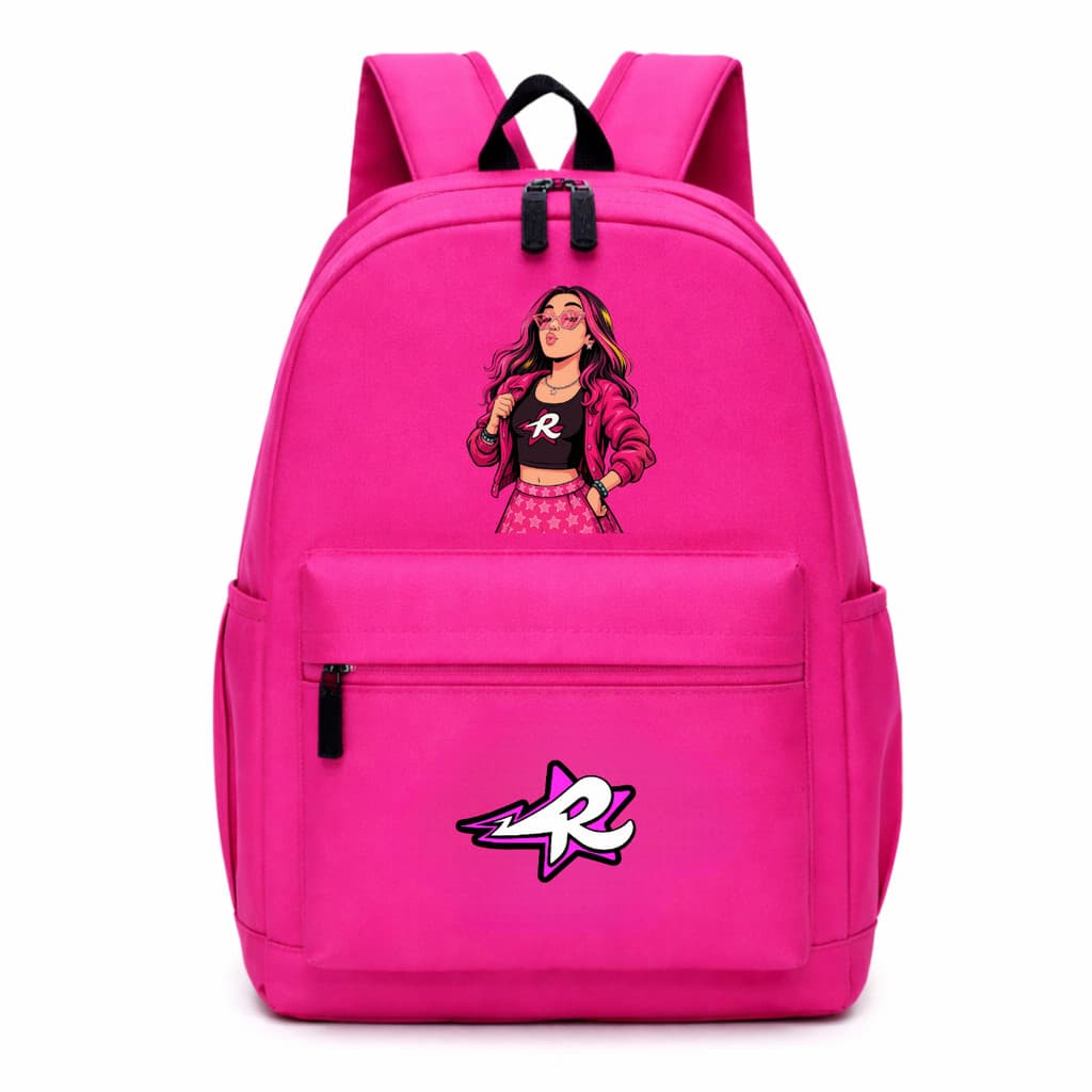 Mochila Emilly Vick Dos Rosa Pink para Escola Passeio Viagens Estampada Moda Envio Imediato