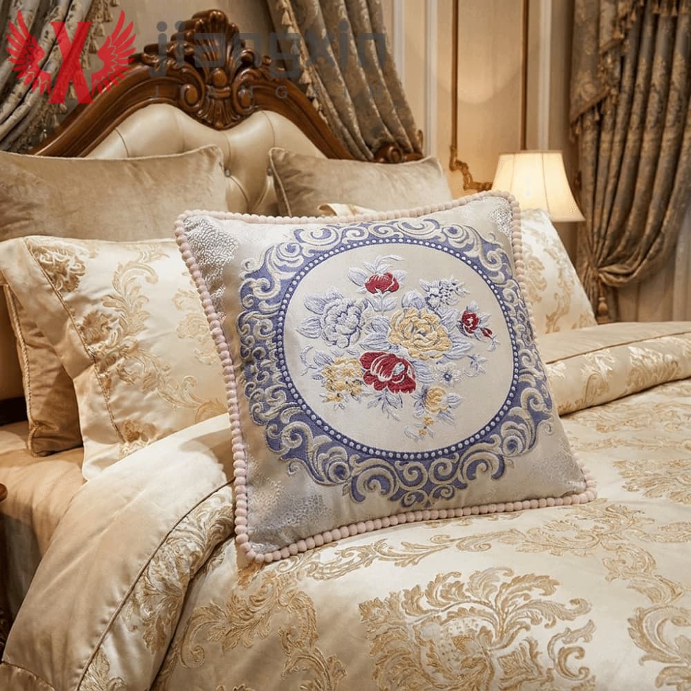 Fronha Decorativa Jacquard JIANGXIN , Capa De Almofada Retrô De 48 * 48cm , Lavável