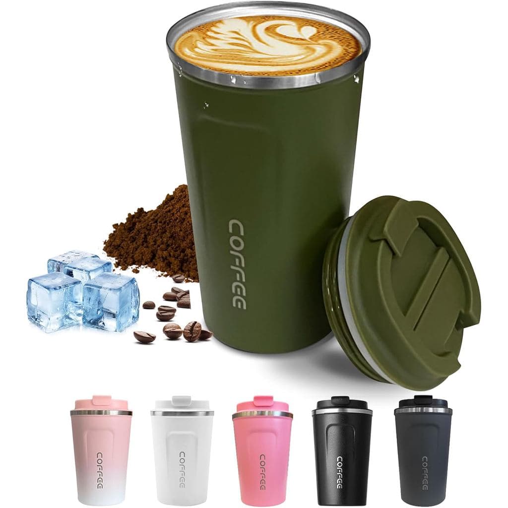 Canecas de viagem SPLMIFA à prova de vazamentos, xícaras de café reutilizáveis com tampas, copos térmicos de aço inoxidá