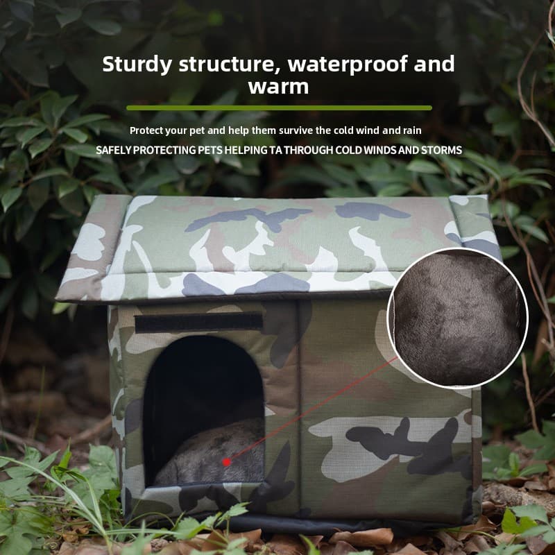Maca de gato perdida à prova de chuva quatro estações Universal inverno quente à prova de frio casa de gato ao ar livre
