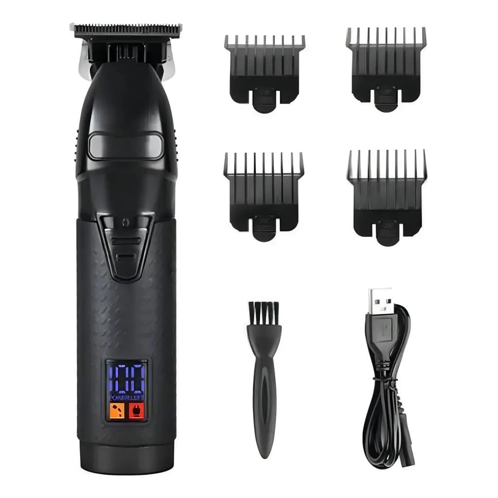 Máquina De Acabamento  Sem Fio Wmark Ng318 Preta com Display Led 110v/220v