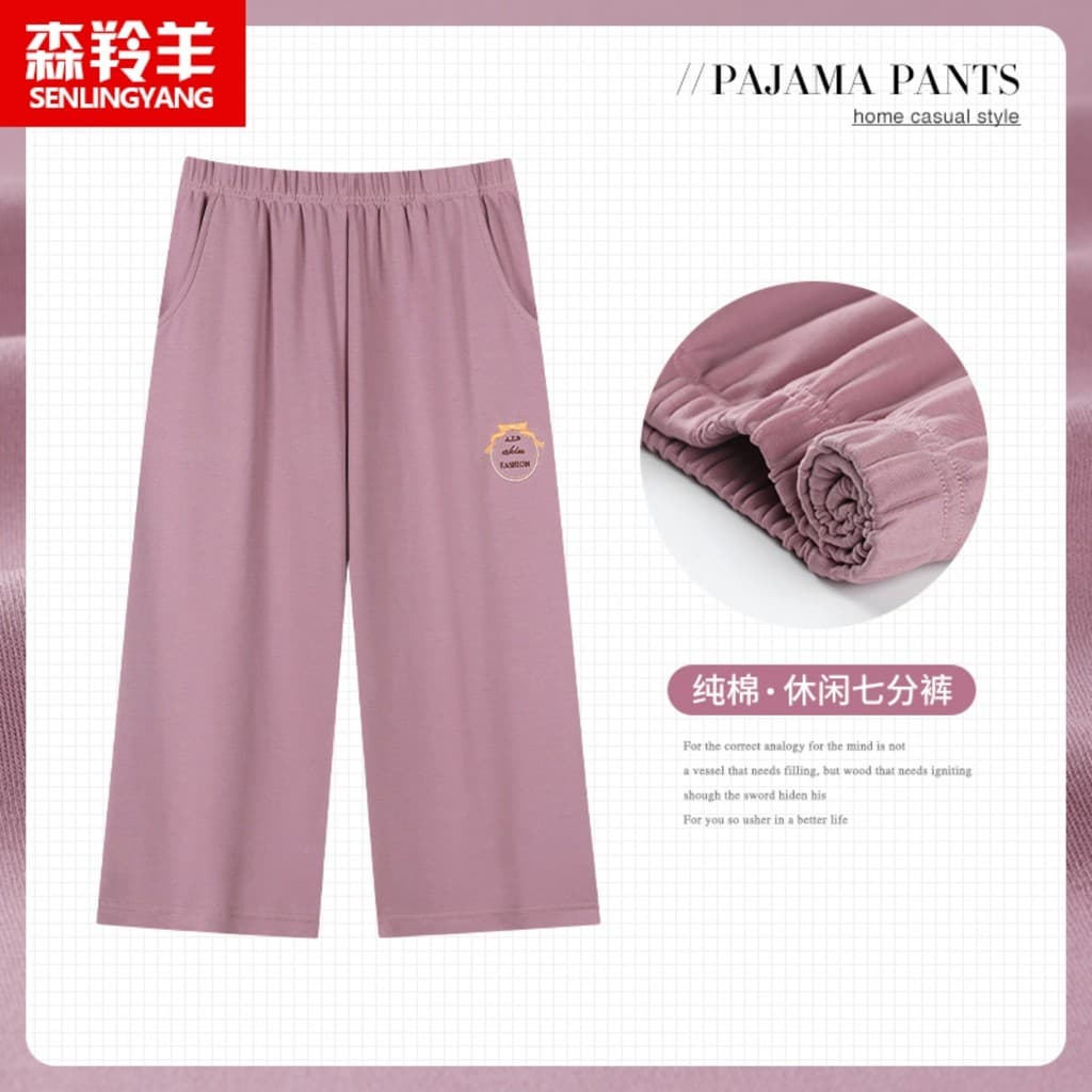 Plus size calças de pijama feminino verão algodão puro plus size calças cortadas finas femininas casuais calças de casa