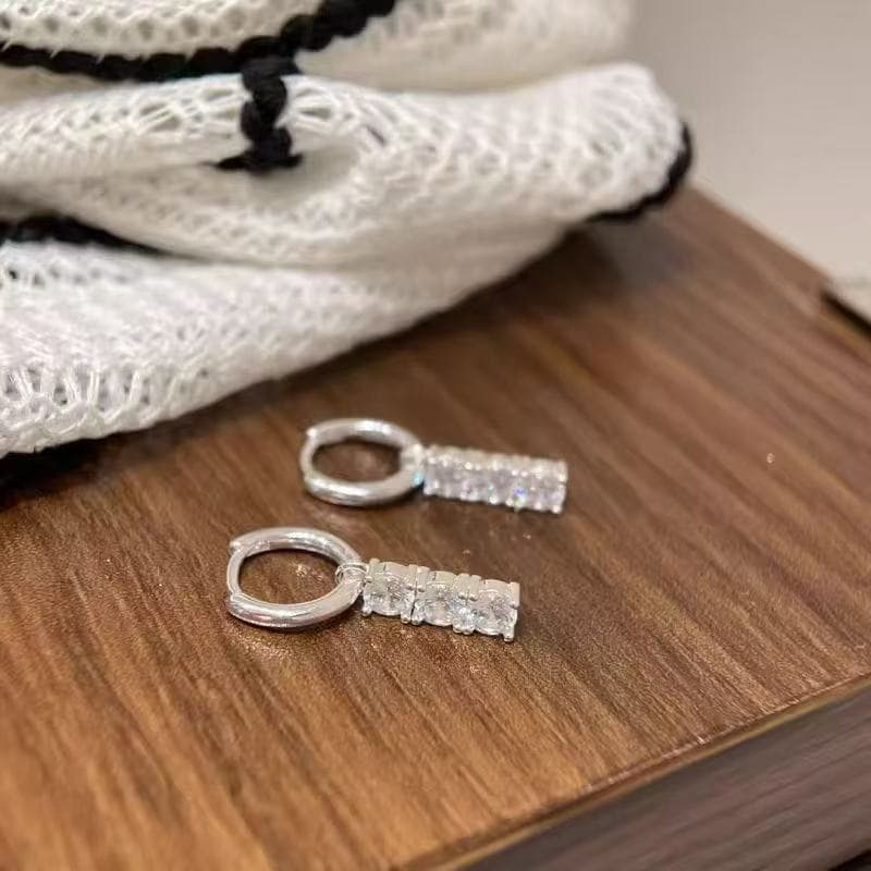 Piscando diamante zircão pingente brincos novo estilo luz Design de luxo orelha fivela brincos destacáveis um estilo bri