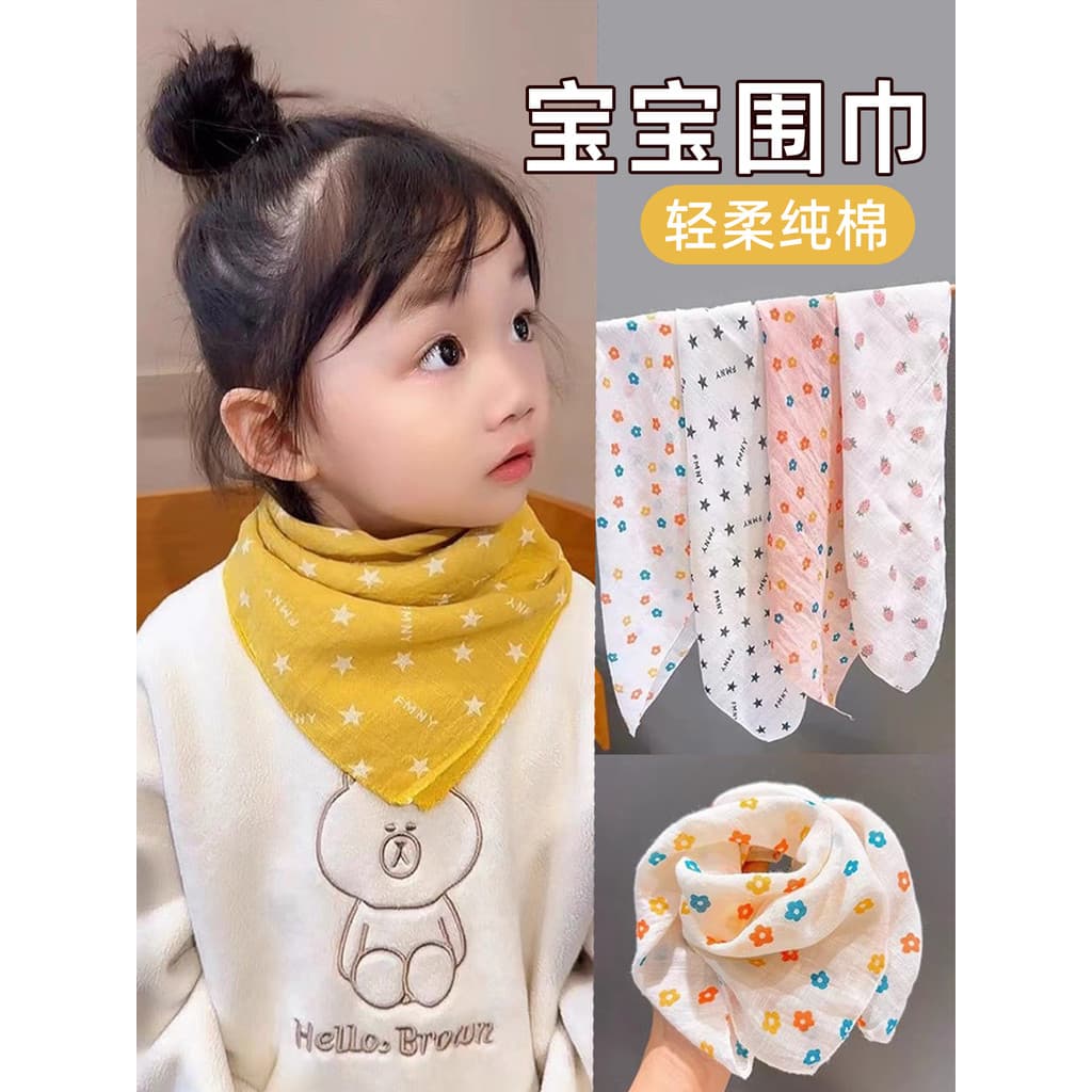 Lenço de bebê pequeno mês idade verão outono fino novo estilo babador do bebê triângulo cachecol meninos meninas criança