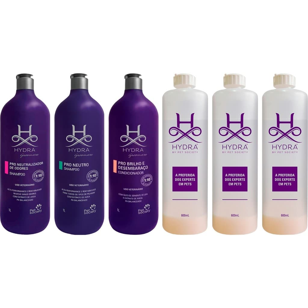 Neutralizador 1L+ Pro Neutro 1L+ Condicionador 1L + 3 Frasco