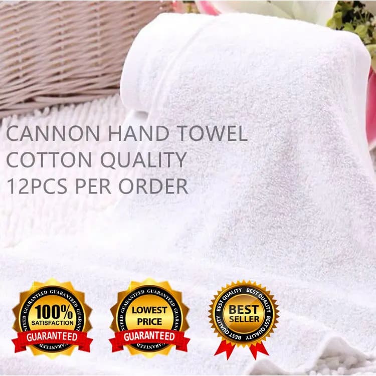 [JKShop] 12 Peças Toalha de Mão Branca Lisa Cannon 32g Toalha de Rosto