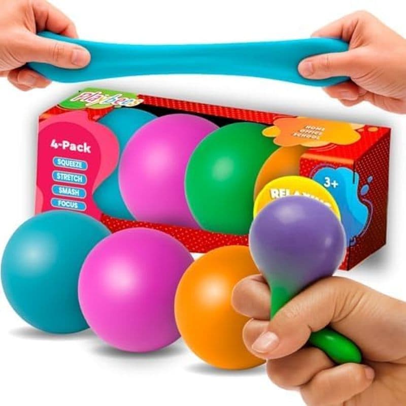 Bolas Stress Fidget Squeeze Para Crianças Autismo Sala De Aula Elástico De Estresse Ideal Pacote , Brinquedos Calmantes