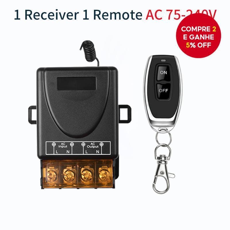 AC220V433MHZ/30A1 Interruptor De Controle Remoto Sem Fio Receptor De Relé Ca Com Transmissores