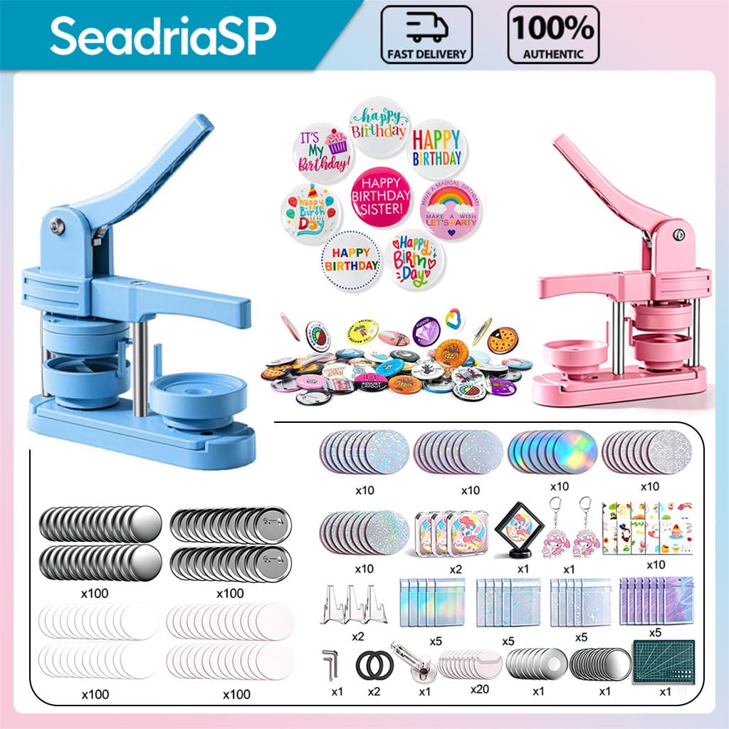 Kit Matriz Para Máquina de Prensa Rendonda para Fabricação de Bottons +513 Pecas Acessorios