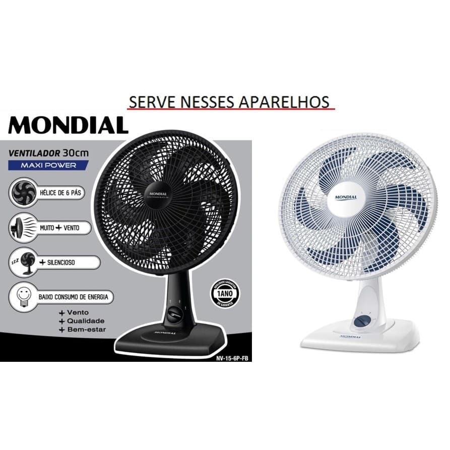 HÉLICE PARA O VENTILADOR MONDIAL 30CM  - PRATA
