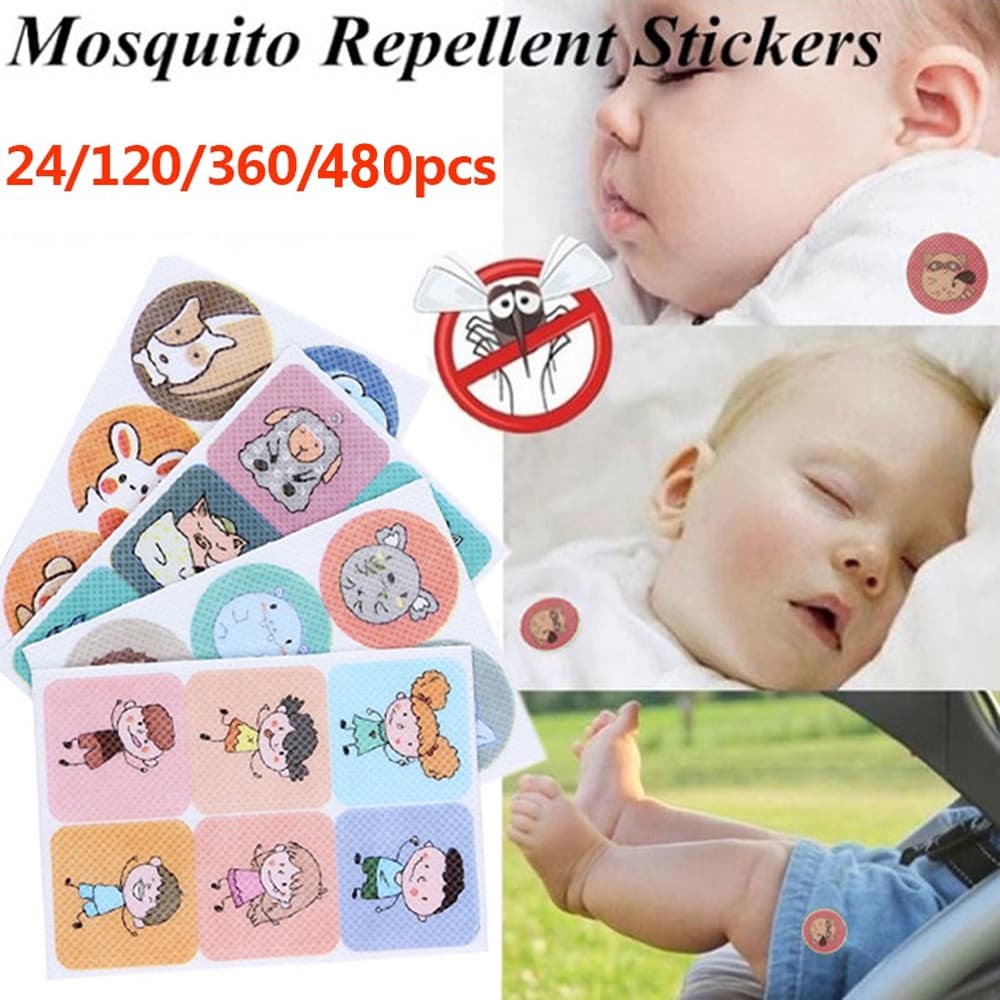 Conjunto de 360 adesivos repelentes de mosquitos naturais