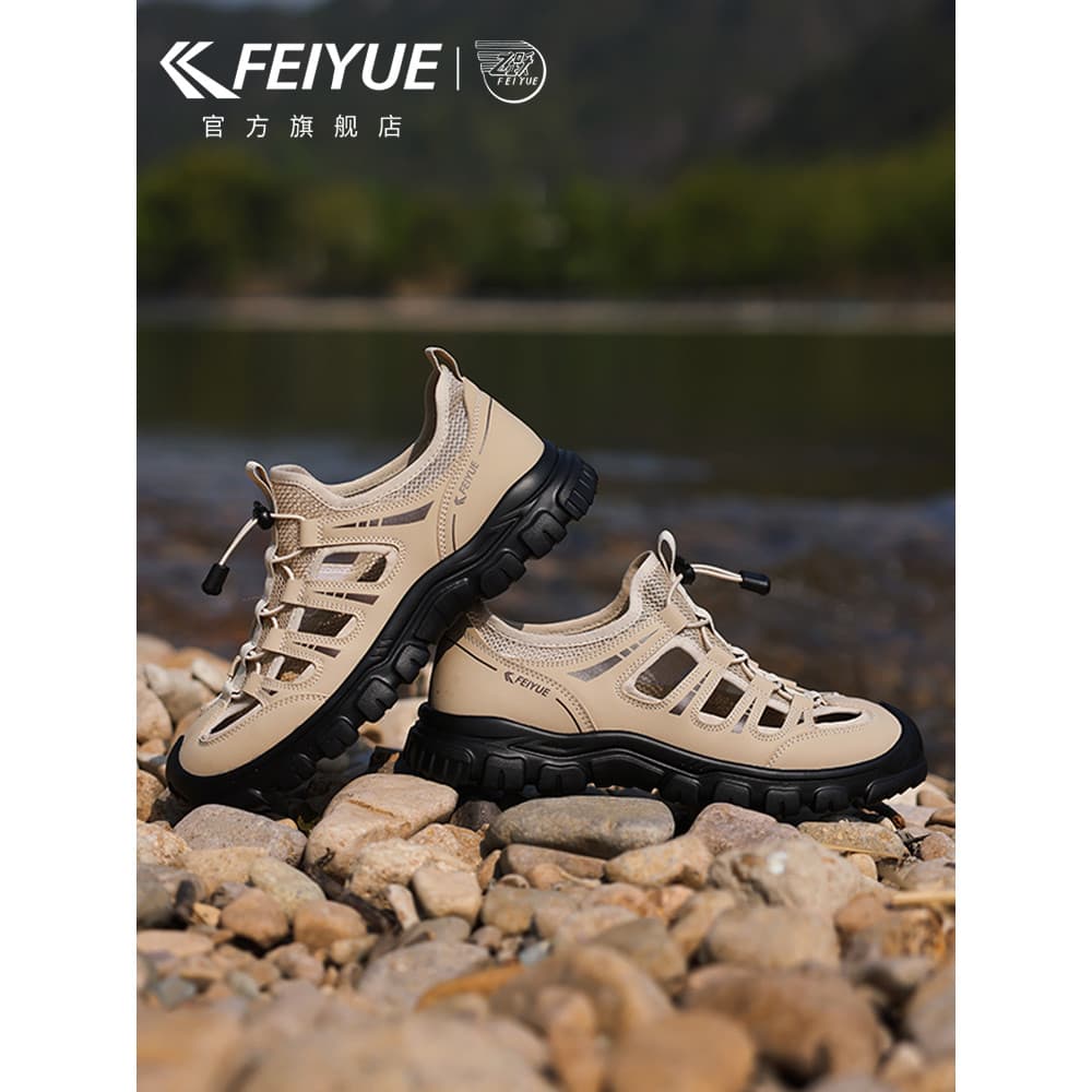 Feiyue/feiyue sapatos masculinos riacho-Up sapatos masculinos 2026 verão novo estilo na moda Casual respirável sandálias