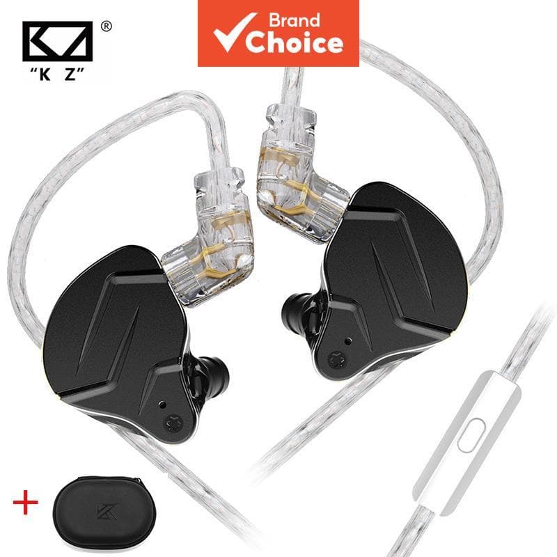 KZ ZSN Pro X 1BA+1DD Fone de ouvido intra-auricular híbrido com driver. Inclui estojo para fone KZ