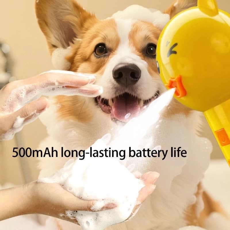 Máquina automática de espuma para banho de animais de estimação recarregável por USB.