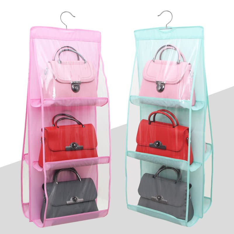 Saco de dupla face pendurado saco de pano Oxford saco de armazenamento pendurado guarda-roupa pendurado saco Rack Anti-p