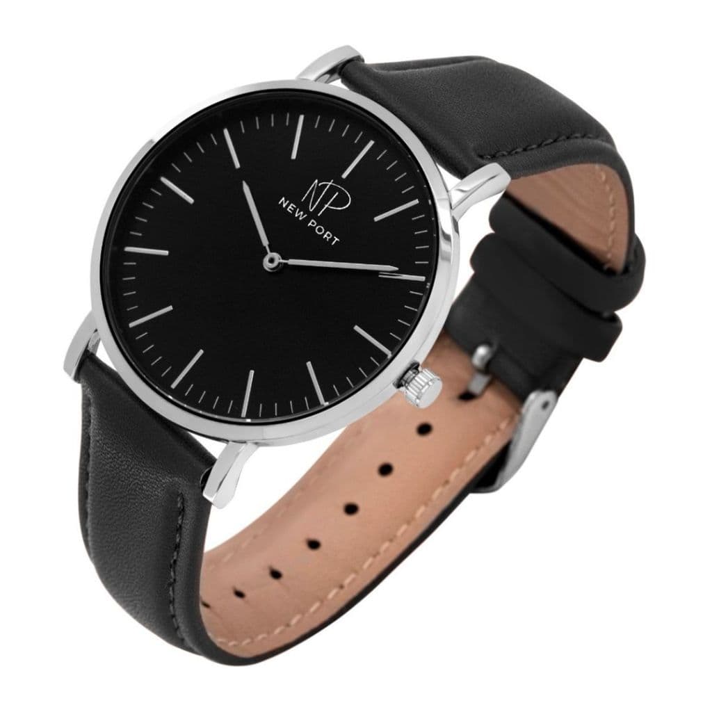 Relógio Feminino Analógico De Couro Casual Minimalista New Port 40mm