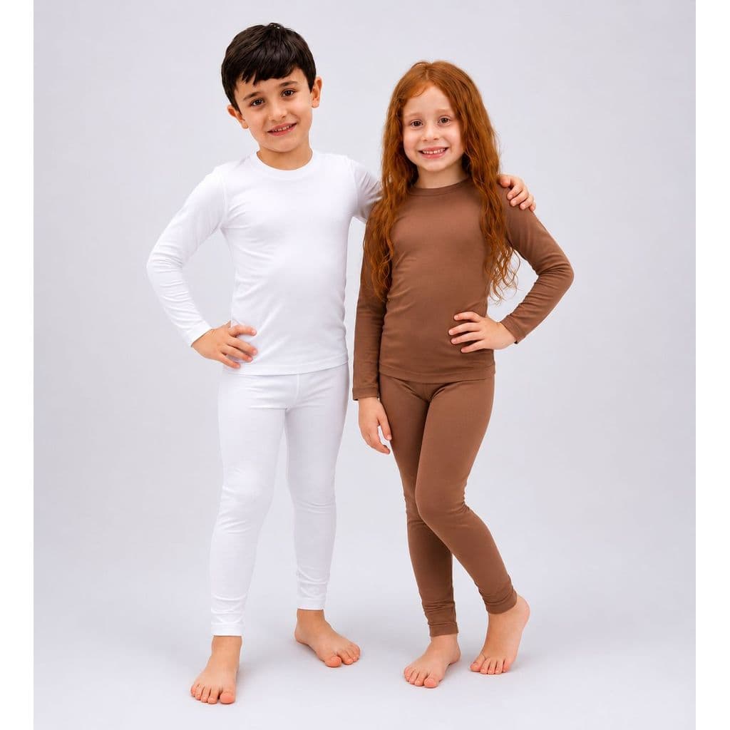 Conjunto Térmico Infantil Blusa e Calça Segunda Pele Peluciada Tamanhos 4, 6 e 8 anos