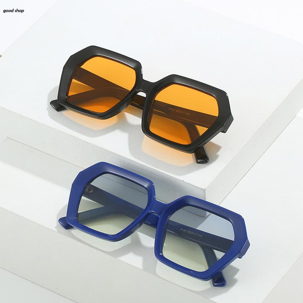 Óculos De Sol Da Moda Polygon Proteção UV Com Armação Superior Plana E Lentes Reflexivas Para Esportes Atividades Ao Ar