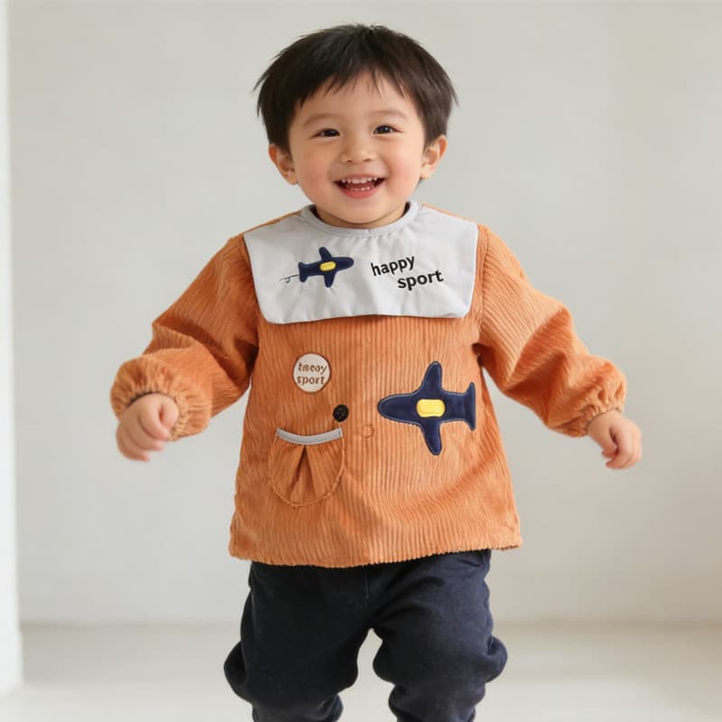 Masculino feminino macacão de bebê dos desenhos animados crianças anti-desgaste anti-sujeira babadores de bebê à prova d