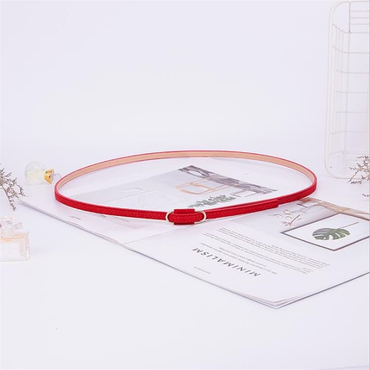Real pele de porco fosco atado cinto fino versão coreana combinando saia cinto fino moda simples correspondência cinto d
