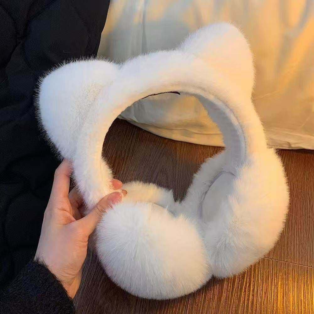 Inverno earmuffs bonito quente orelhas de gato proteção de orelha de pelúcia ciclismo anticongelante à prova de frio ear