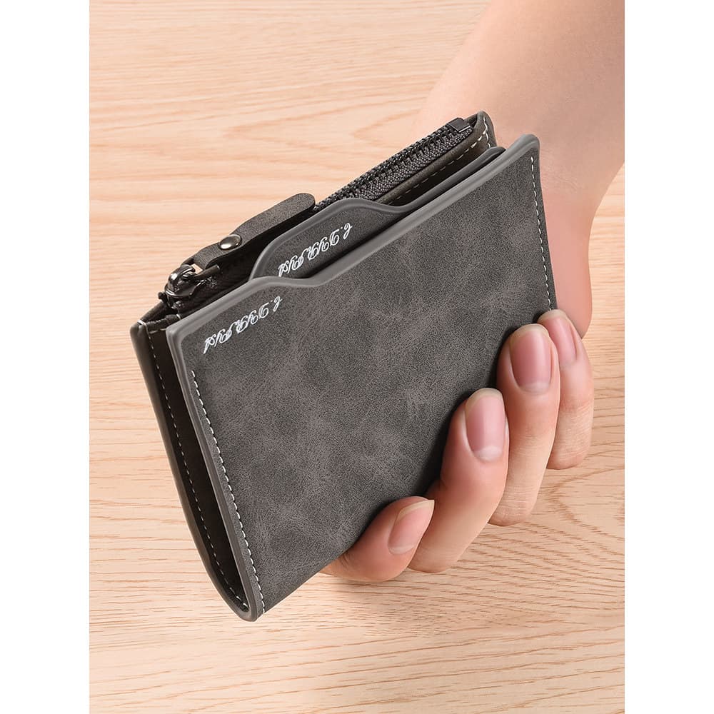 carteira masculina carteira masculina com ziper Carteira masculina curta multifuncional com zíper carteira titular do ca