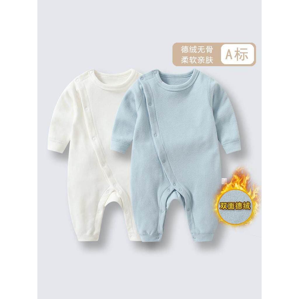 Roupas de bebê recém-nascido macacão de veludo alemão outono inverno bebê engrossado desossado Bottoming roupa interior