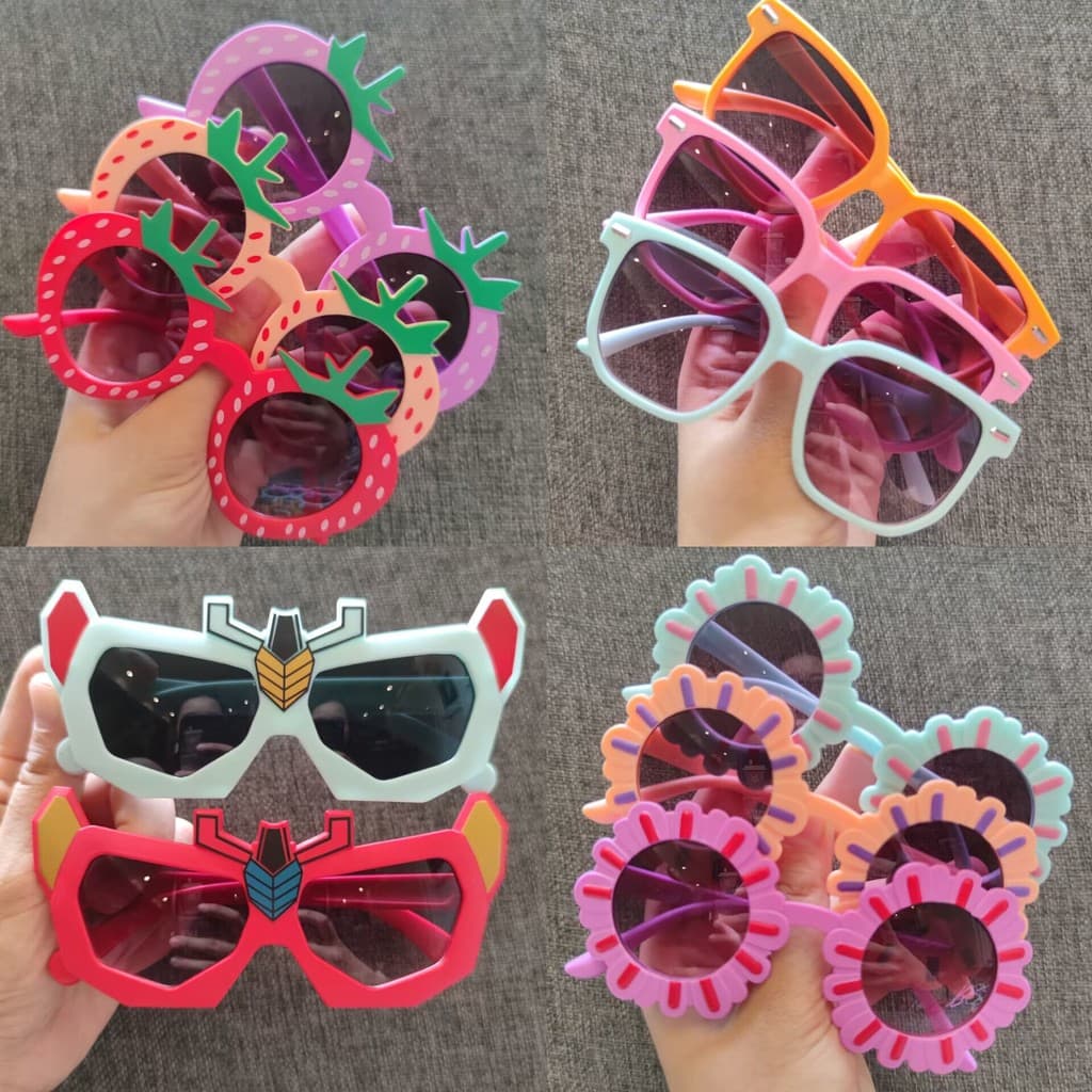 Crianças dos desenhos animados óculos de sol meninos decoração meninas bonito princesa moda óculos de sol fosco textura