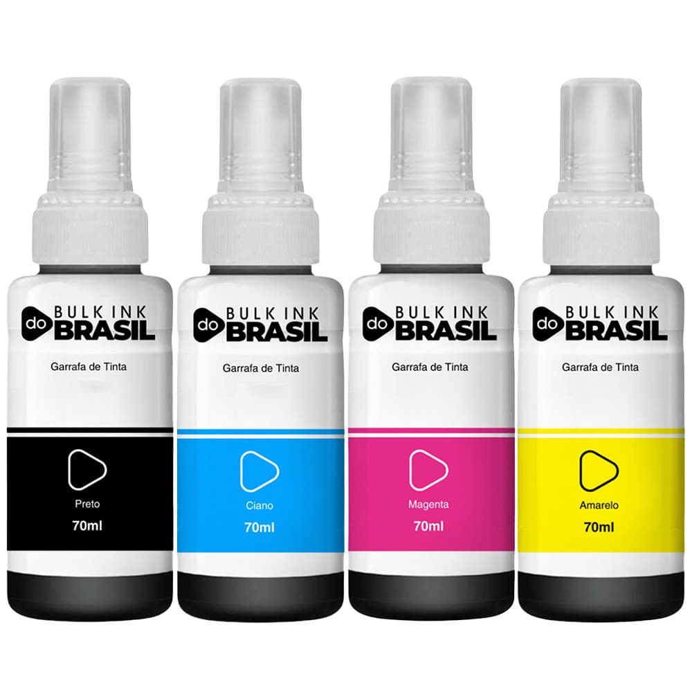Kit 4 Tintas L355 L365 L375 L380 L395 L396 L495 L220 L120 L1300 Compatível Epson T664