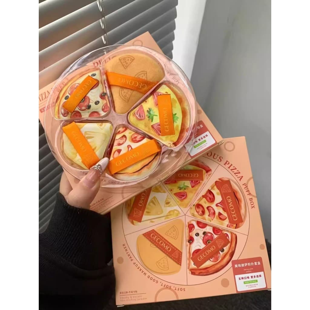 Cinco pacotes de conjunto de sopro de Pizza almofada de ar seco e molhado base líquida dedicada sem esponja de pó ovo de