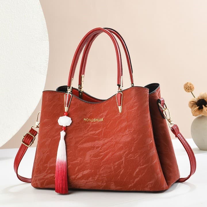 Vermelho 2026 novo estilo grande capacidade estilo chinês saco de casamento saco de noiva sogra bolsa mensageiro saco fe
