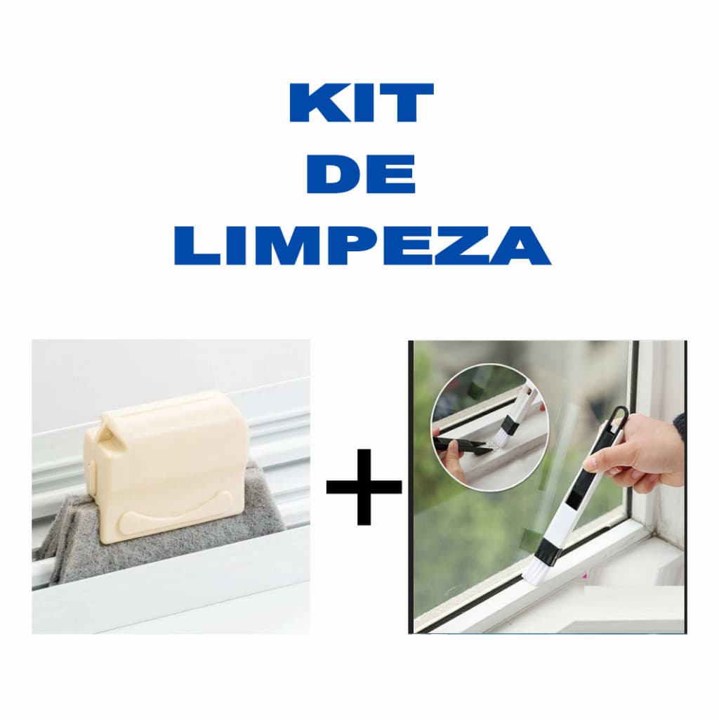 KIT de Escovas Limpa Cantos Frestas Janelas Friso de Porta Teclados