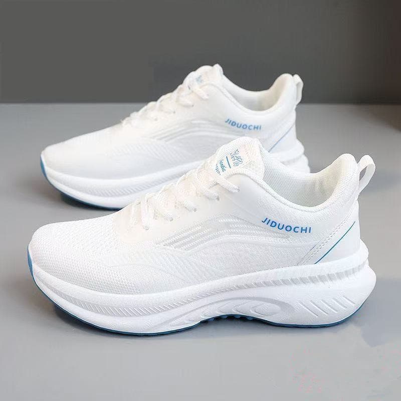 Sapatos femininos pequenos sapatos brancos sapatos casuais 2026 primavera outono malha respirável tênis de corrida confo