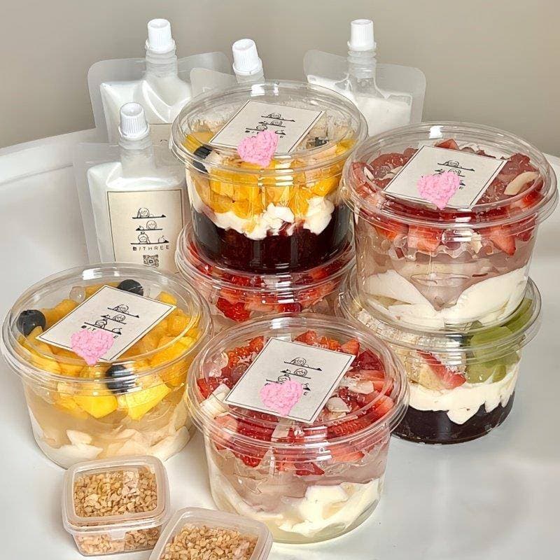 Frutas congeladas tigela completa Huamei abacaxi gelo morango algodão Smoothie embalagem tigela Taro purê gelo arroz bol