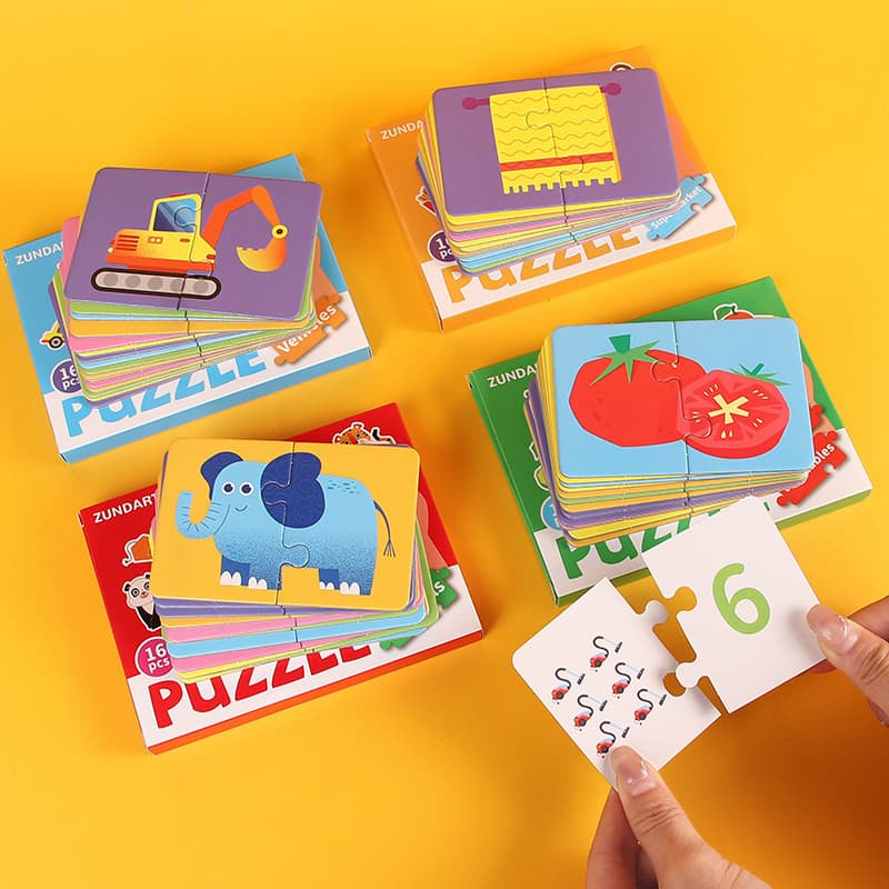 Quebra-cabeça três em um infantil grande engrossado Montessori auxiliares de ensino quebra-cabeça bebê cedo Ed
