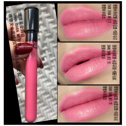 Frete grátis veludo fosco à prova d'água copo antiaderente batom líquido rosa claro macio esmalte labial rosa não desbot