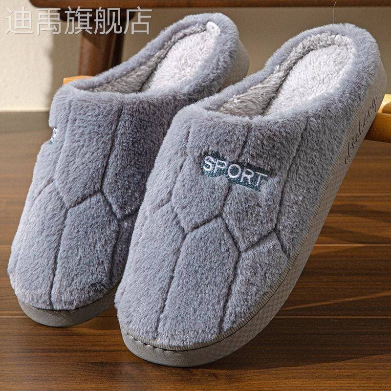 Cixi chinelos de algodão estilo masculino inverno quente casa 2025 novo estilo de sola grossa casa chinelos de lã femini