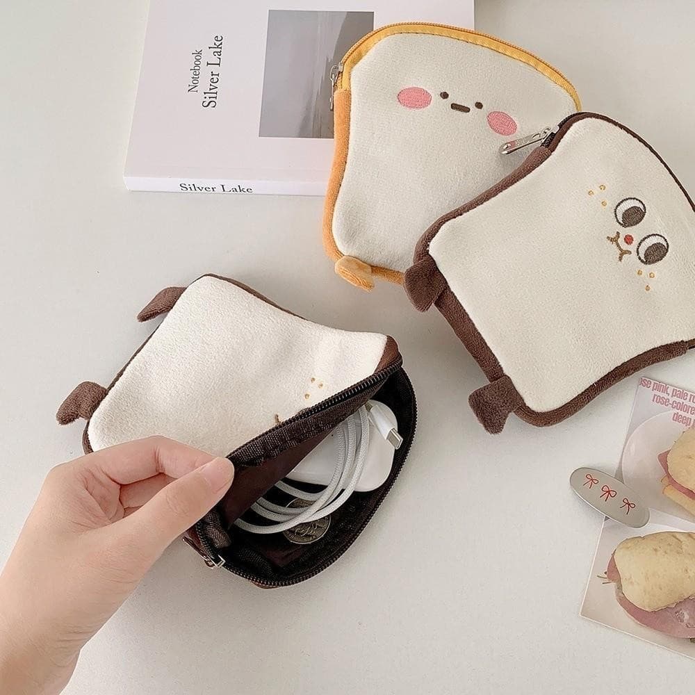 Bolsa de Armazenamento de Absorventes Higiênicos PEONYQ, Bolsa de Maquiagem de Pelúcia de Grande Capacidade, Capa para L