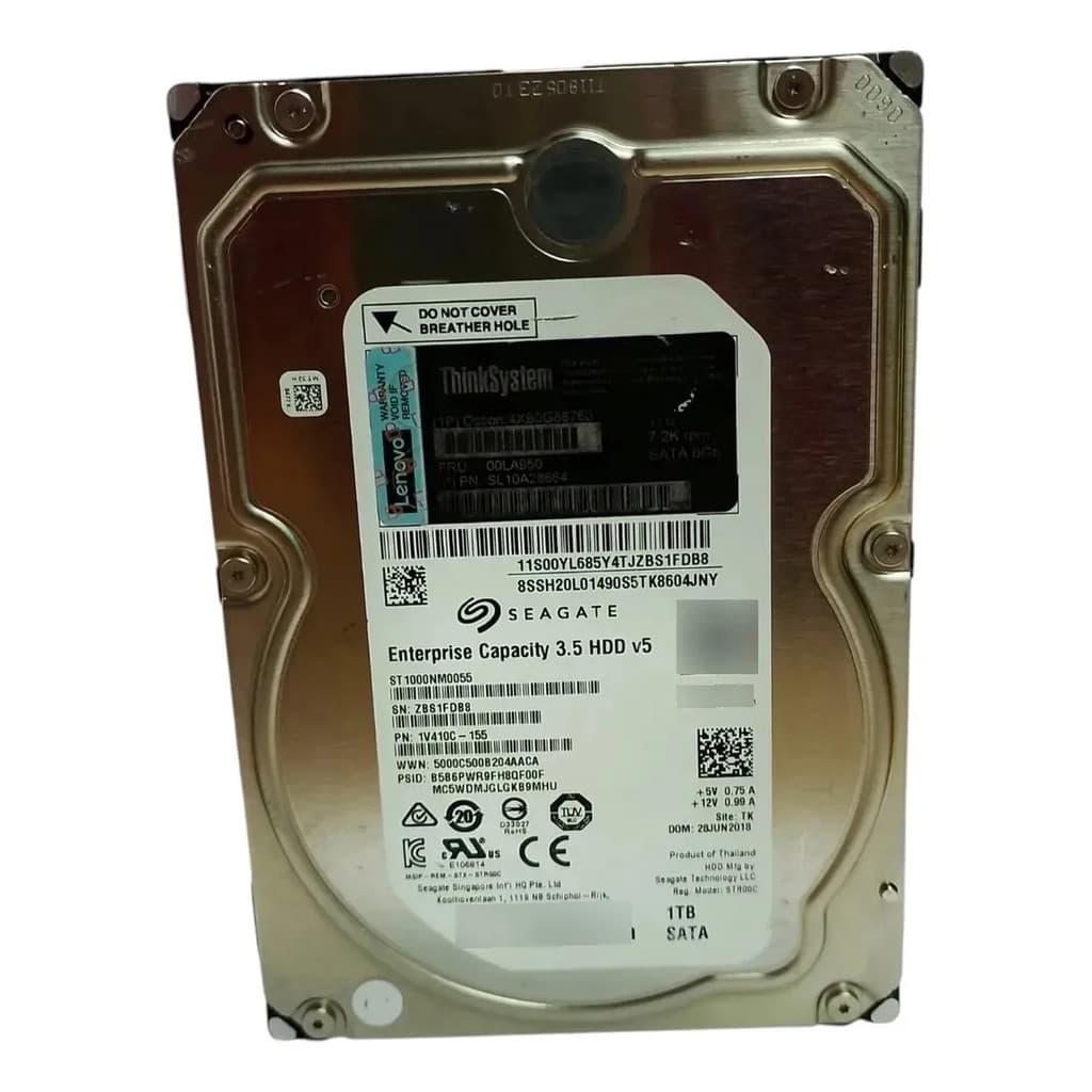 Hd 1tb St1000nm0055 Lenovo Enterprise Sata 7200rpm Seagate Prateado