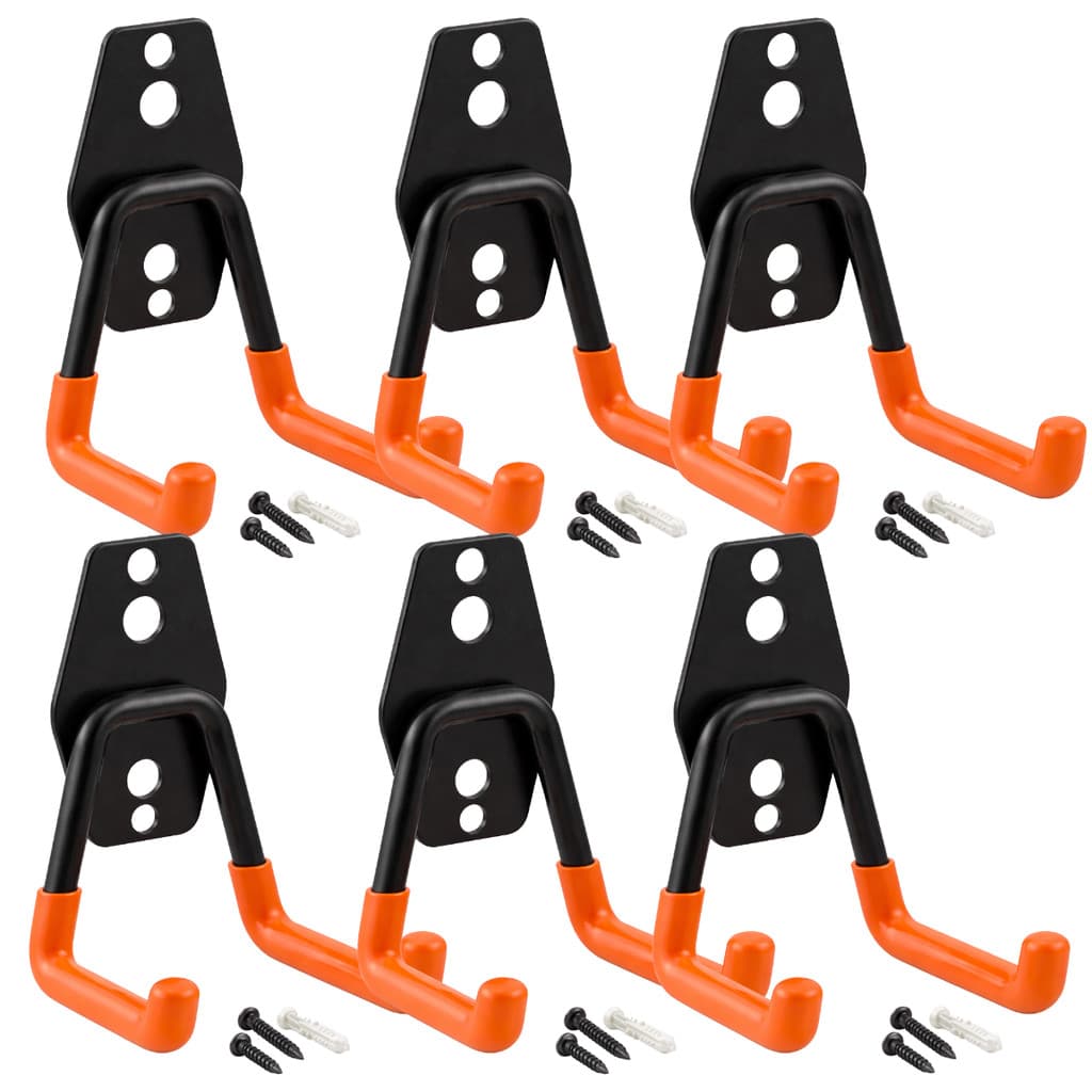 Kit com 6 Suporte Multiuso 23kg Parede Vassoura Mangueira Escada
