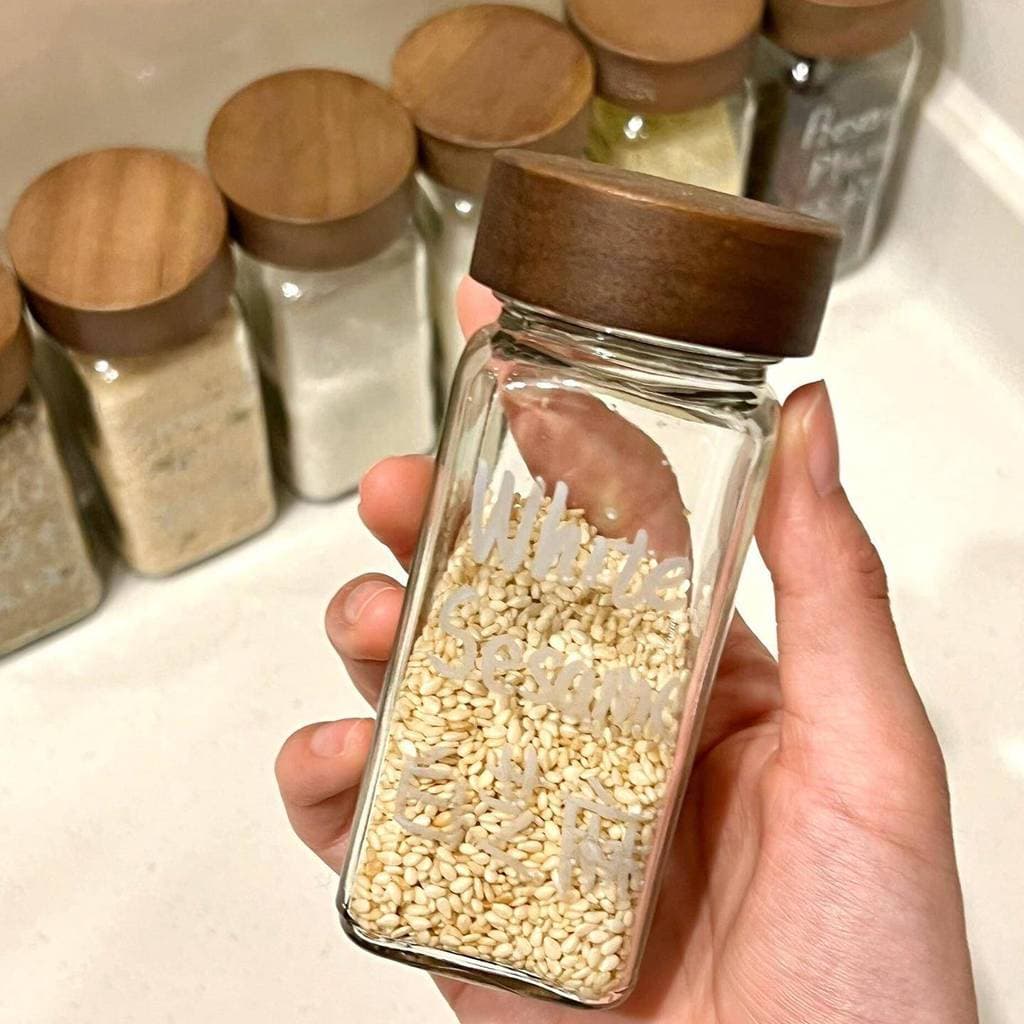 [Cozinha pequeno canto] garrafa de tempero cozinha dedicado pimenta Sprinkler vidro tempero Jar doméstico condimento à p